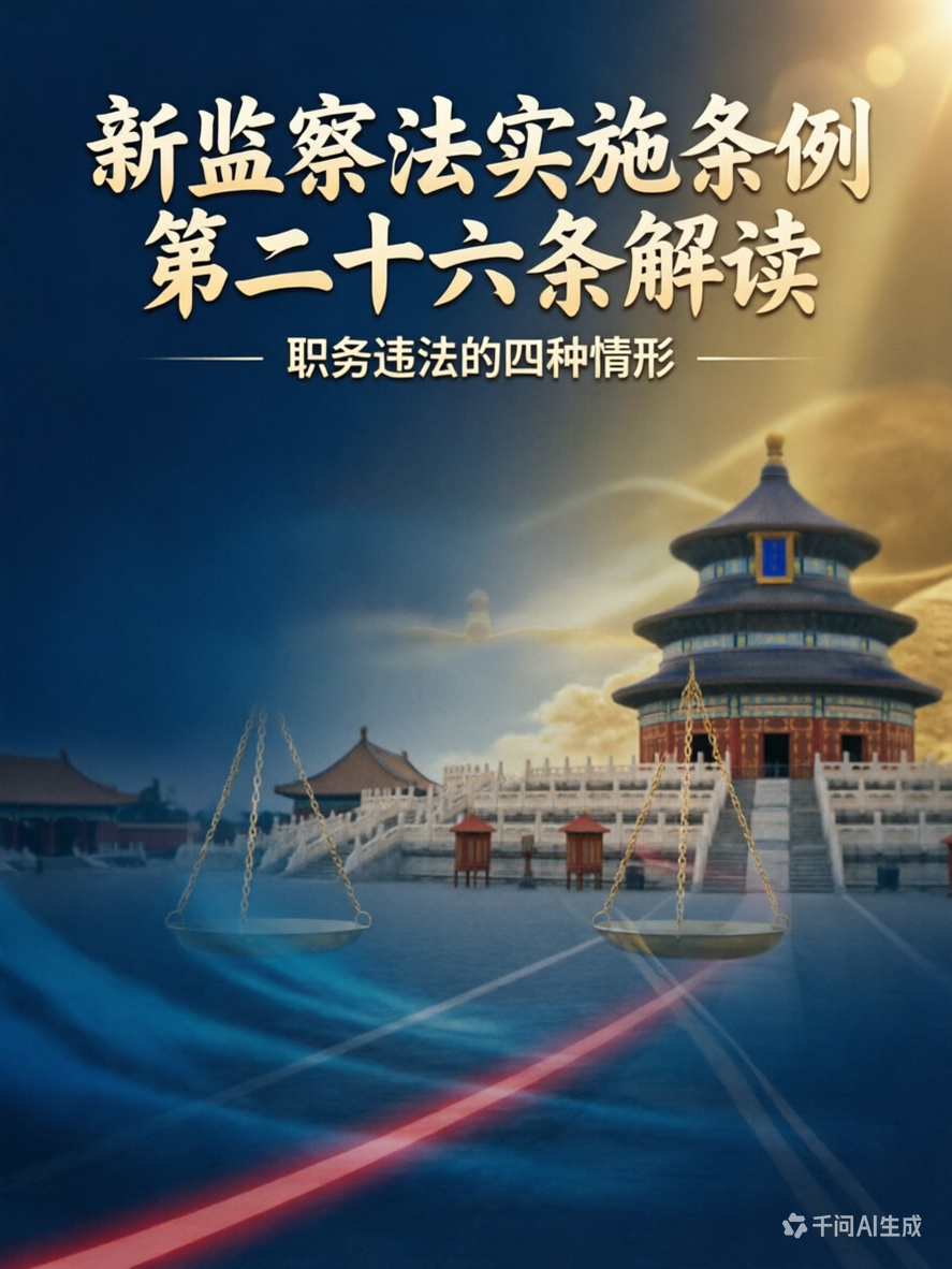 新监察法实施条例第二十六条深度解读：职务违法的四种情形与公职人员的“护身符”