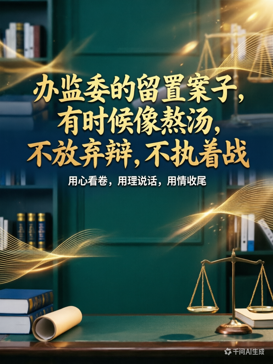 办监委留置案：像熬汤一样的辩护智慧——不放弃辩，不执着战