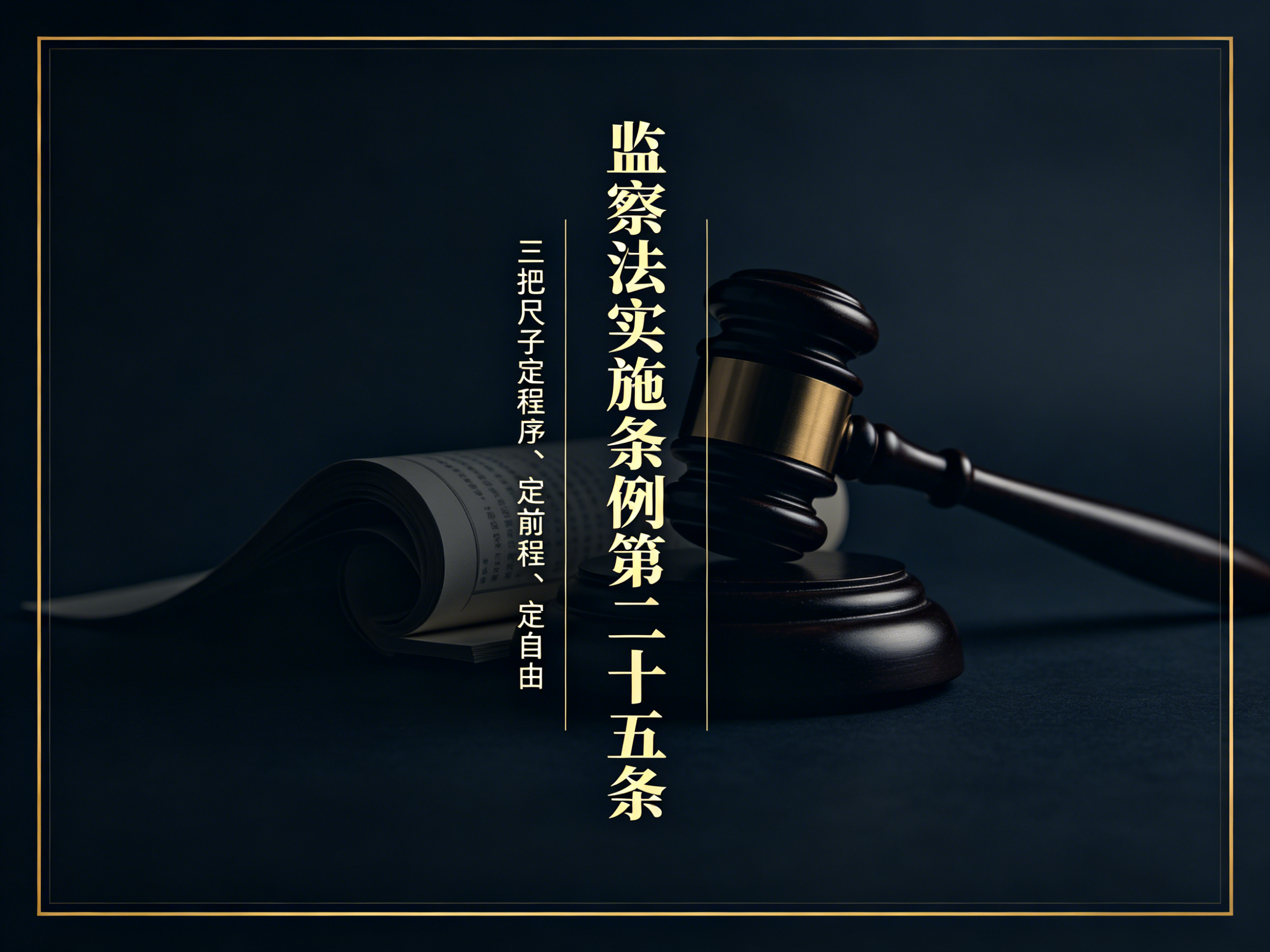 逐条解读新监察法实施条例第二十五条：调查的“三把尺子”与命运抉择