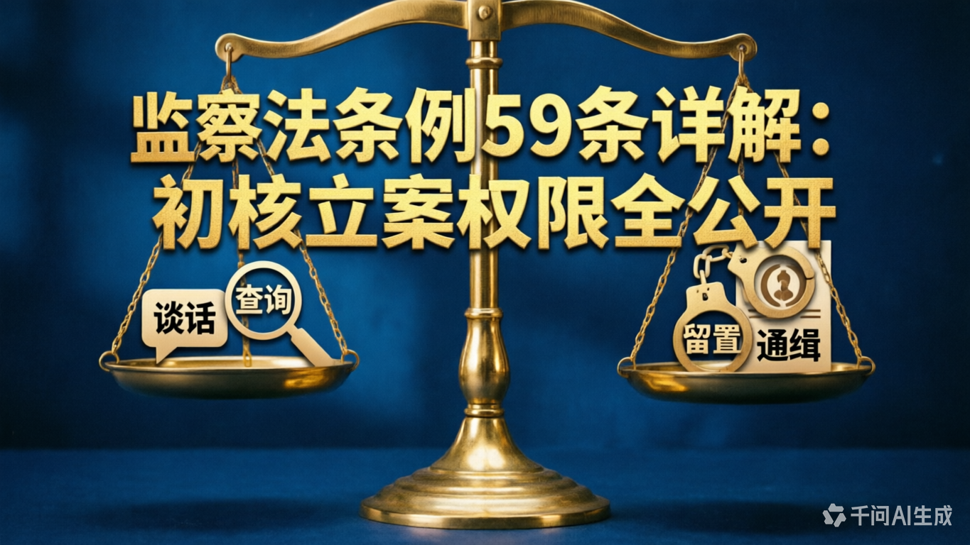 逐条解读新监察法实施条例59：从谈话到通缉，监察措施的“十八般兵器”第59条一次说清，建议收藏