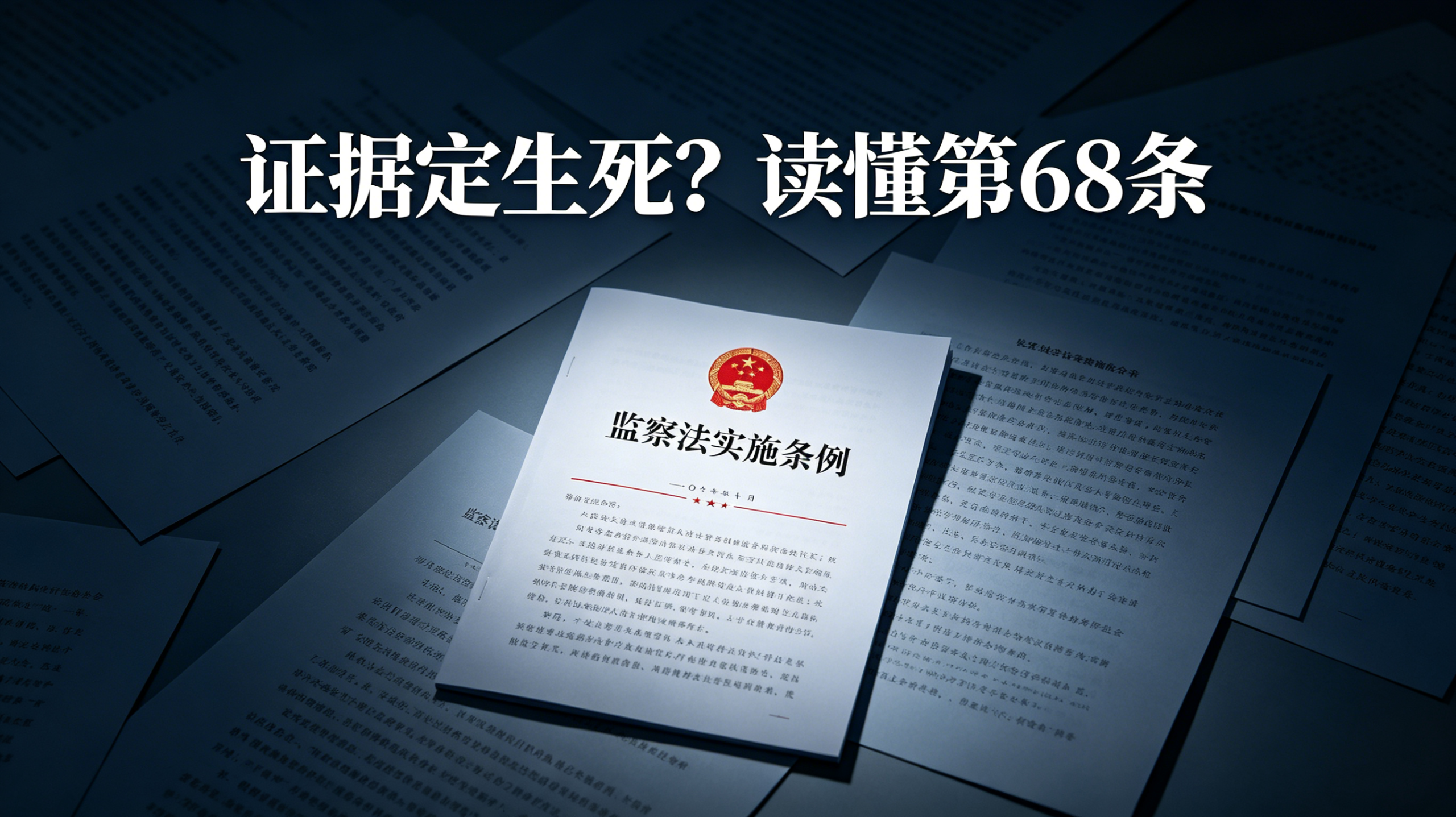 逐条解读新监察法实施条例68：在被留置前，请必须知道的保命铁律：什么证据才能真的定你的罪！